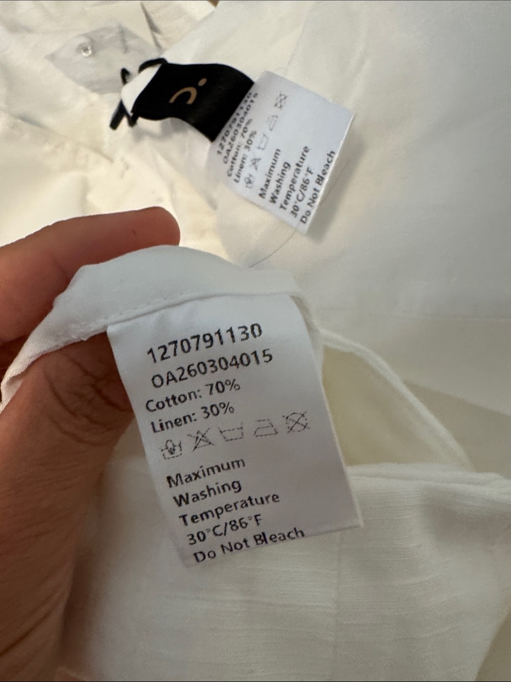 Commense White Linen-Blend Button Tank & High-Waist Shorts Set - Picture 6 of 8